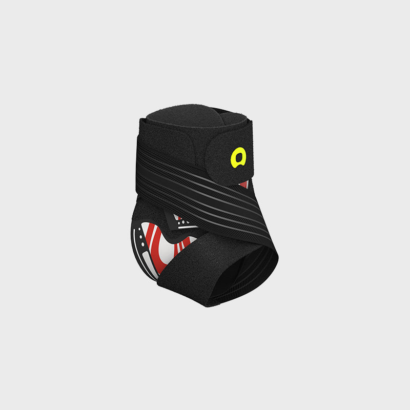 ZebraLite Ankle Brace Black 1 Pair (2 Pcs)